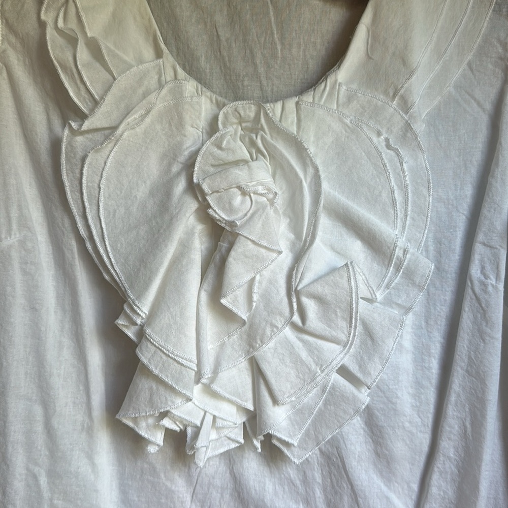 Apostrophe White Ruffle Tank Top - Picture 2 of 5